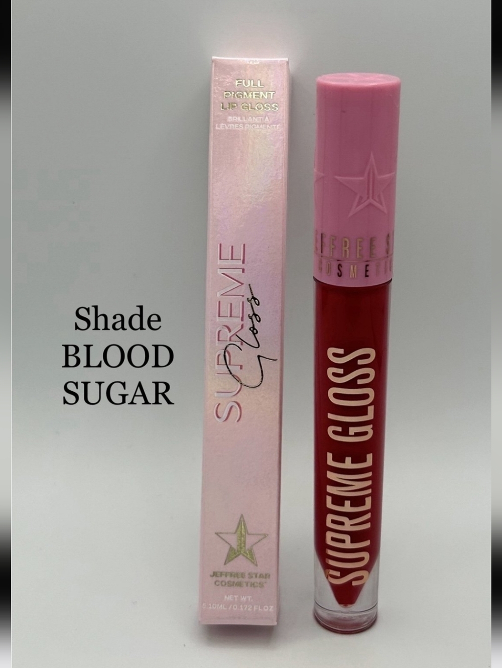 Jeffree Star Supreme Gloss Lip Gloss in Blood Sugar Red NIB